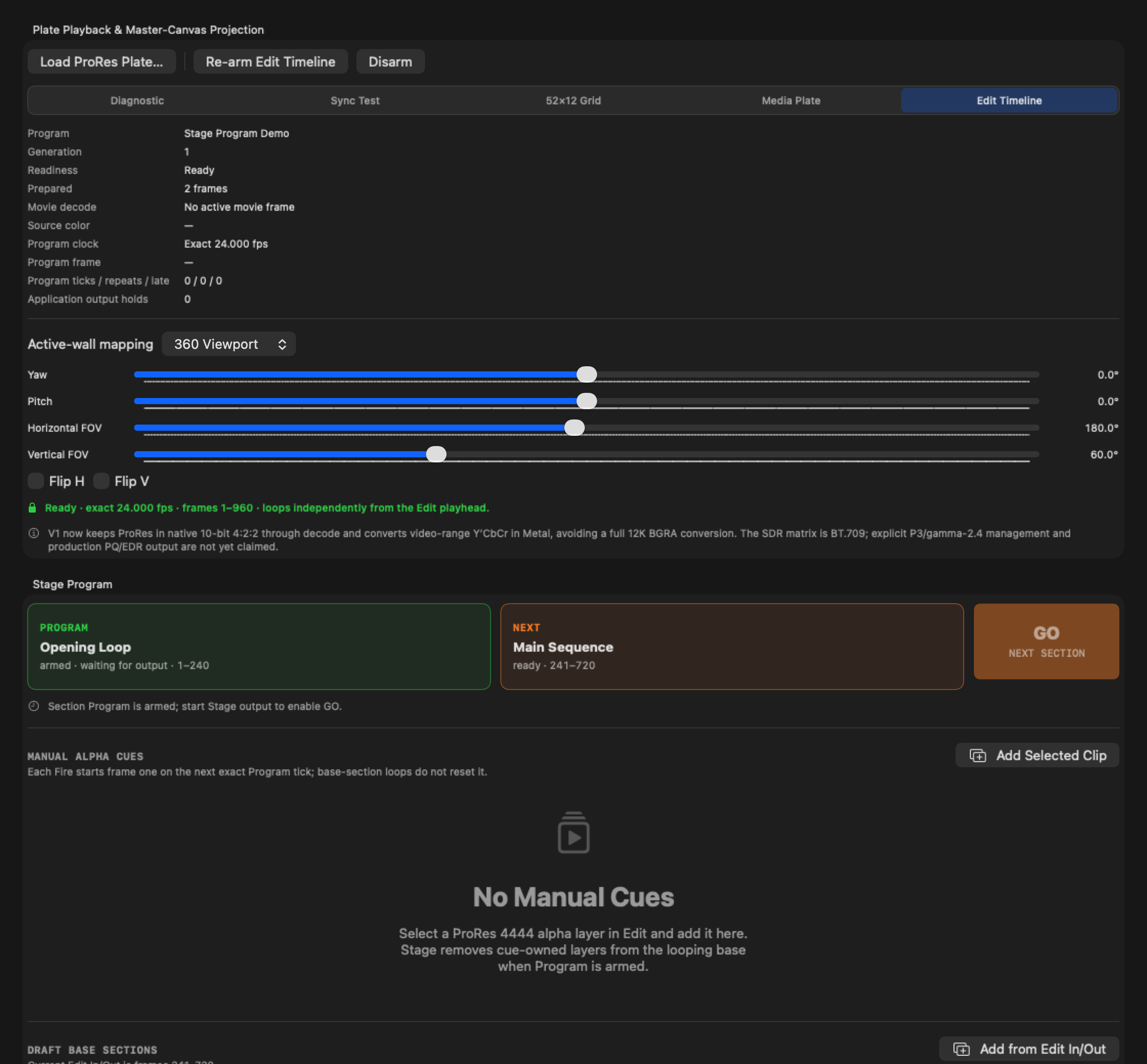 Armed Edit Timeline Program feed